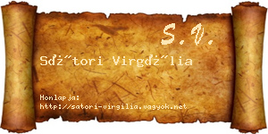 Sátori Virgília névjegykártya
